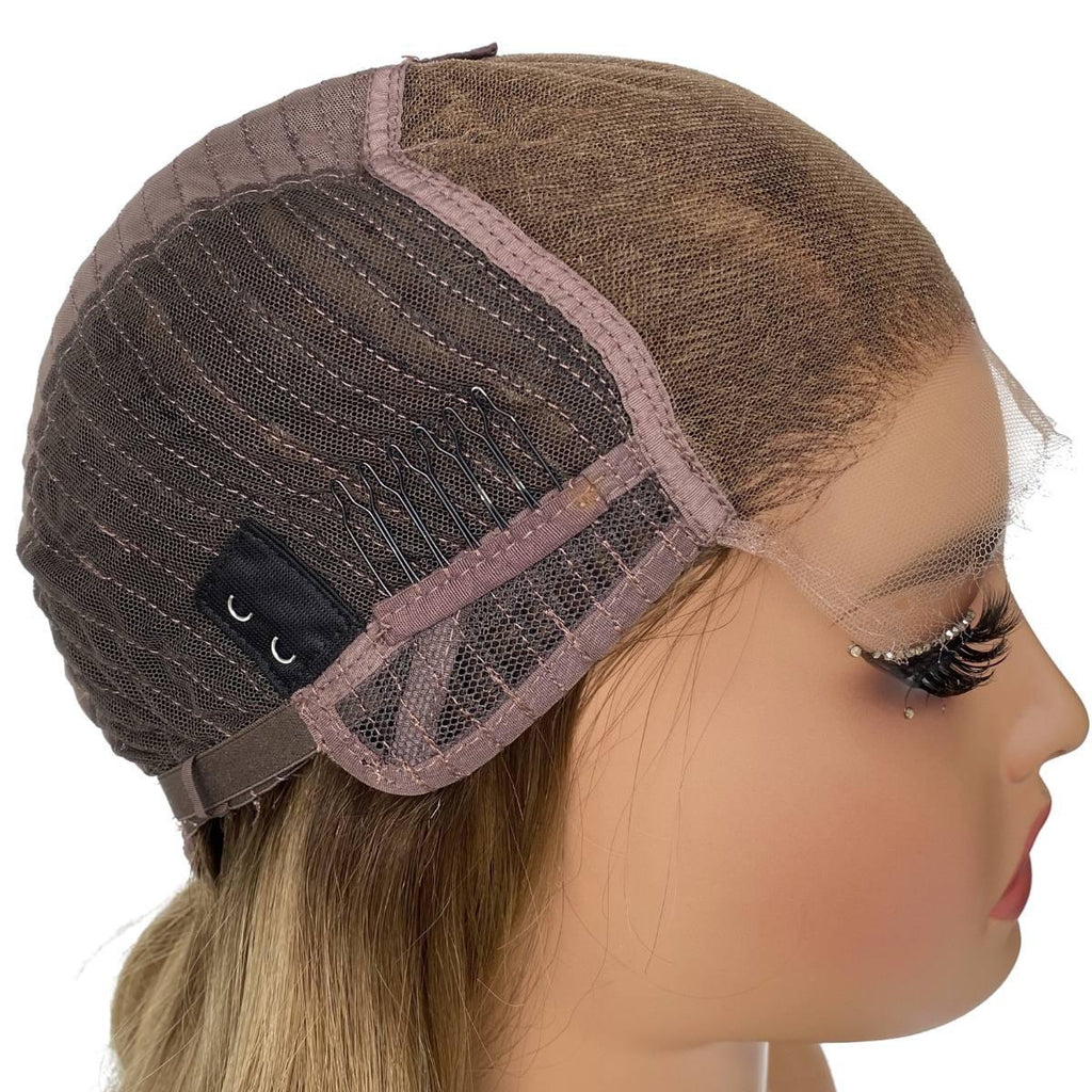 Honey Blonde Ombre Wavy 5x5 HD Lace 100% Human Hair Closure Wig