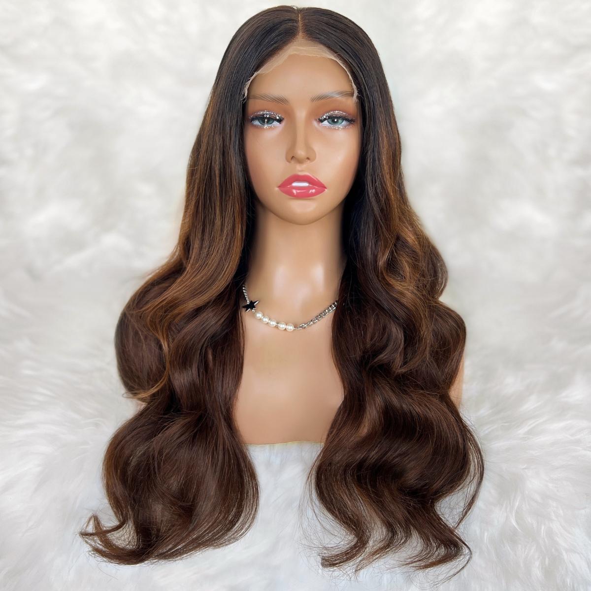 Celine Glueless 5x5 HD Lace Professionally Colored 100% Human Hair Closure Wig