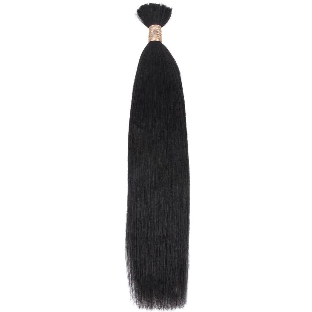 Yaki Straight Bulk 100% Human Braiding Hair