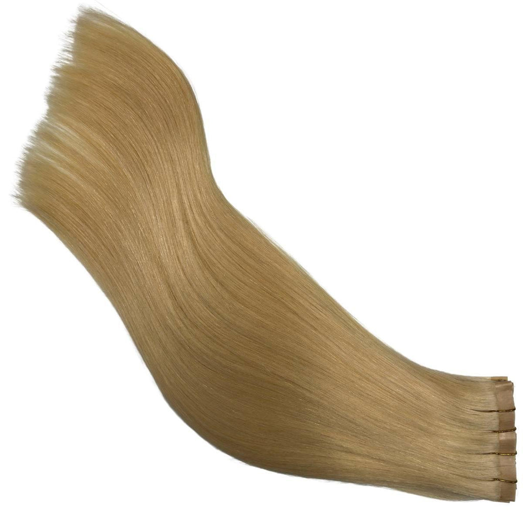 Raw Blonde Straight Seamless Clip-In 100% Human Hair Extensions